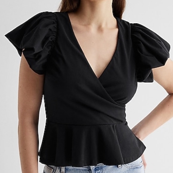 Express Tops - Express Flutter Sleeve Top